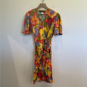 Vintage Floral Multicolor Dress by BarbaraBarbara